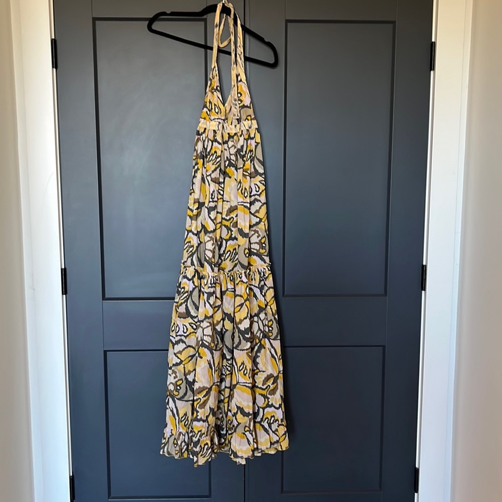 Moda International Halter Floral Maxi Dress Size Small